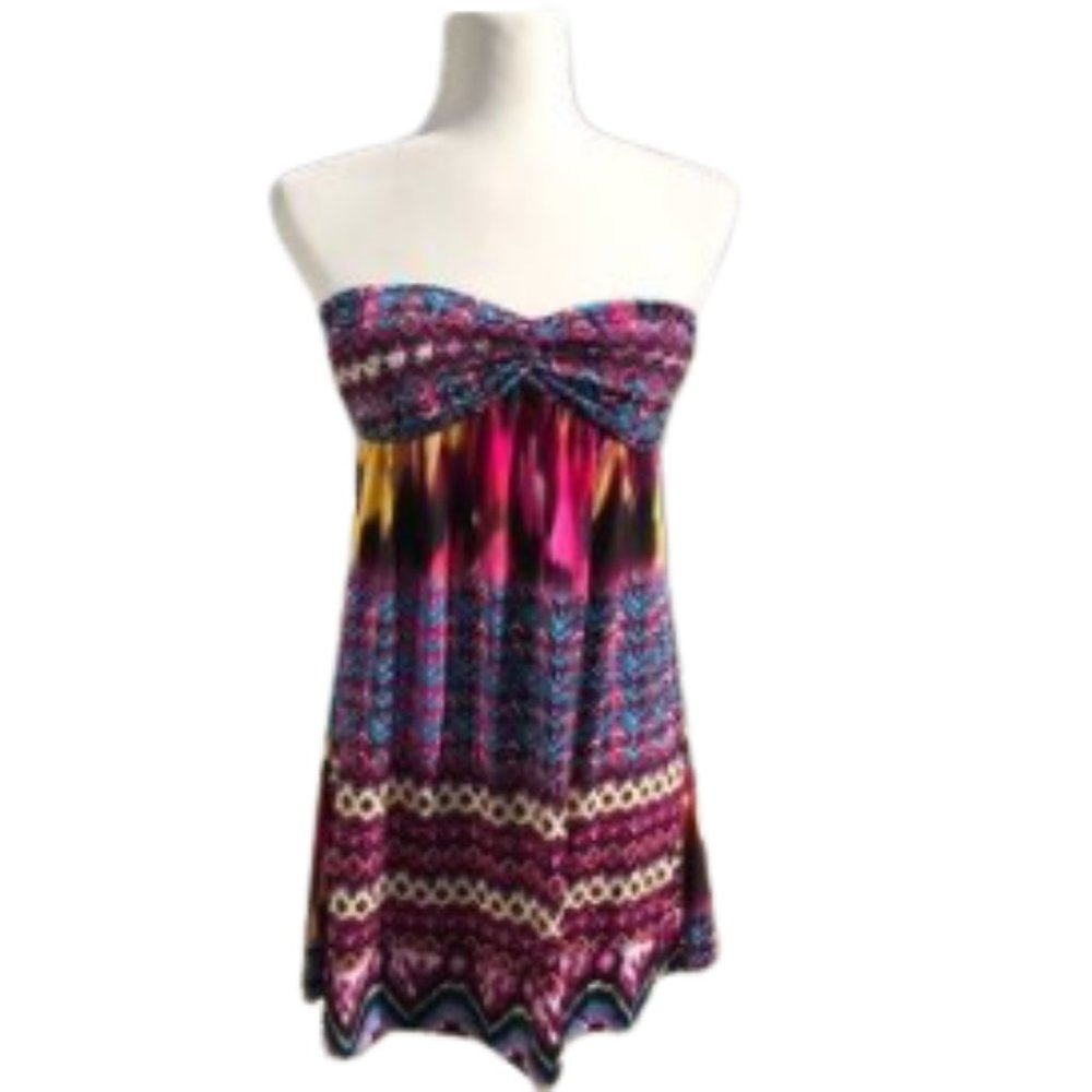 Moa Moa  women’s strapless colorful casual dress size m